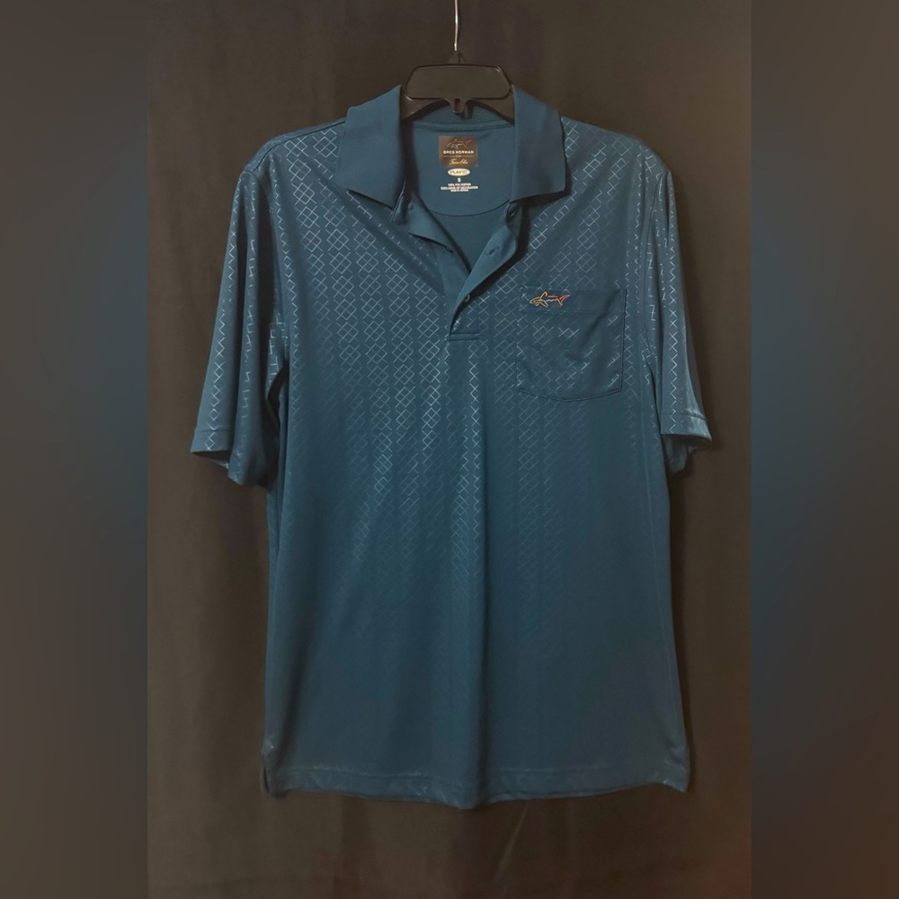 Greg Norman by Tasso Elba Men's Blue Polo Shirt